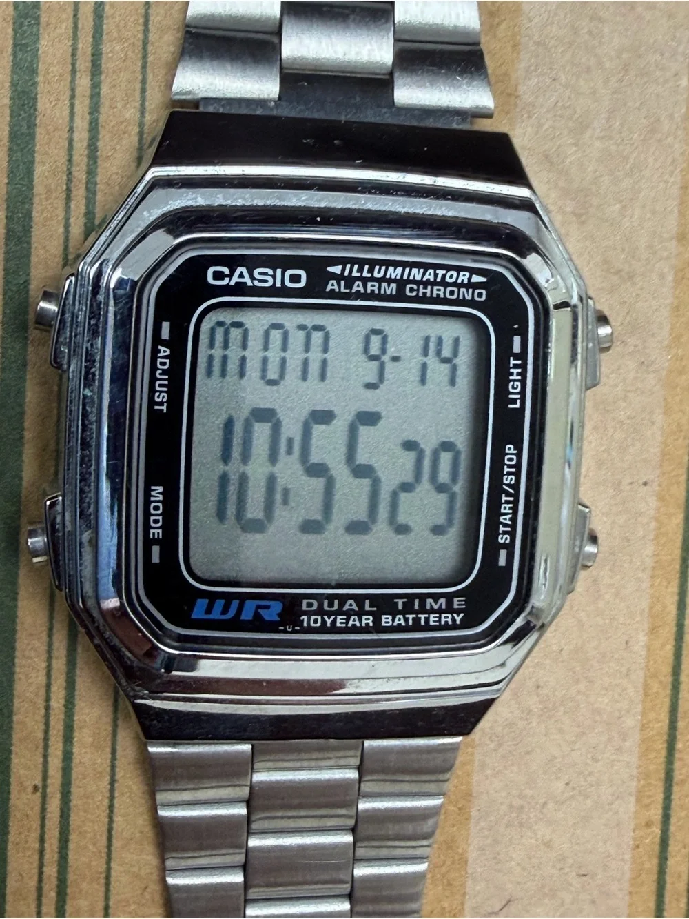 Vintage CASIO A178W Illuminator Digital Watch – Stainless Steel